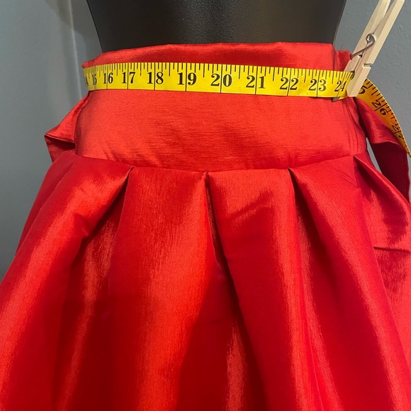 Chic Asymmetric Waterfall Red Skirt! - Picture 3 of 6
